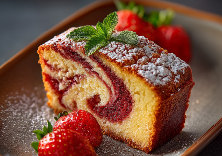 Манник в стиле “зебра” с какао и ягодами: простой рецепт