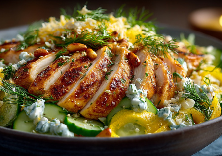 Быстрый салат с копченой курицей: готовим за 15 минут