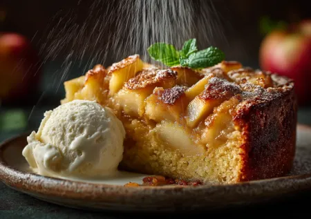 Манник с карамельными яблоками: секрет сочной прослойки внутри