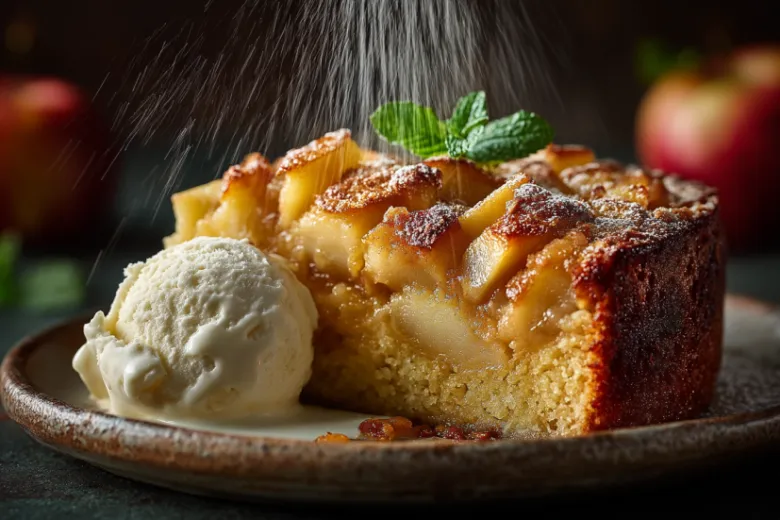 Манник с карамельными яблоками: секрет сочной прослойки внутри