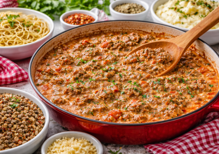 Соус-подлива из фарша и сливок ко всему на свете: к макаронам, пюре и гречке — невероятно вкусный и густой