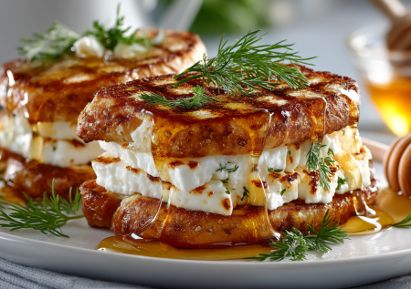 Забудьте про бутерброды с колбасой! Этот творожный — с фетой и медом — покоряет с первой пробы: идеальный быстрый завтрак