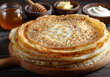 Ажурные блины без лишних хлопот: секрет кипятка, благодаря которому появляются тонкие дырочки и румяная корочка