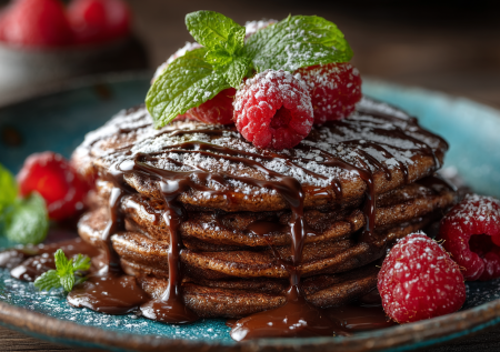 Не просто оладьи, а шоколадные облака! Нежные, воздушные, с насыщенным вкусом какао. Готовятся на кефире за 10 минут