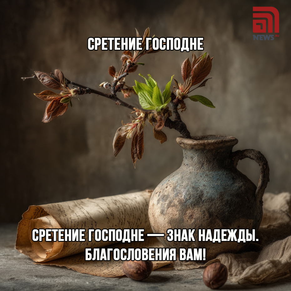 Картинка с пожеланиями на Сретение Господне