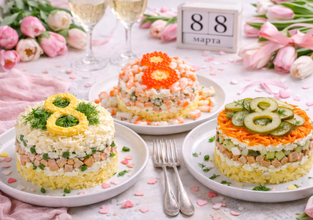 Скоро 23 Февраля и 8 Марта: 3 мировых салата на любое застолье или вкусный ужин — простые продукты и отменный вкус