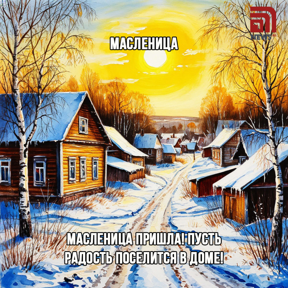 Красивые открытки с изображением блинов к Масленице