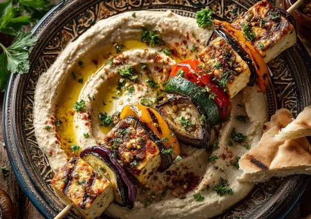 Веганский кебаб в аэрогриле: хрустящая корочка