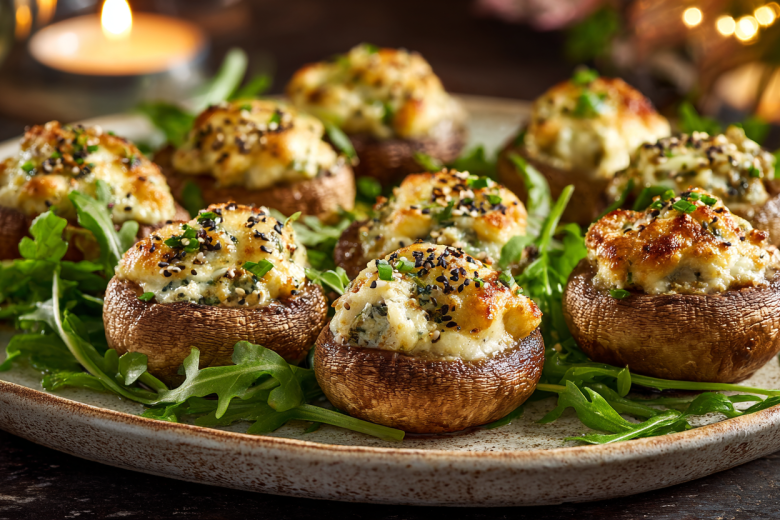 Романтический ужин на скорую руку: ароматные фаршированные шампиньоны