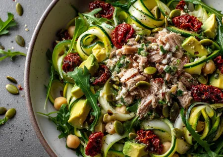 Диетический, но вкусный. Мой топовый салат с тунцом и авокадо