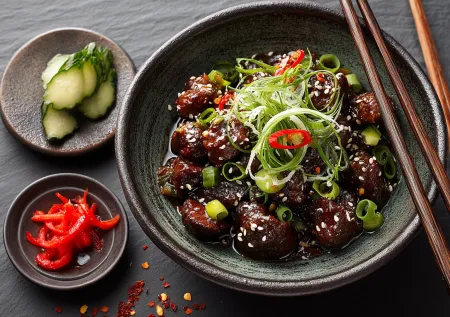 Сладко-острые куриные сердечки: пальчики оближешь!