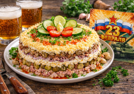 Хватит дарить носки: салат для мужчин «Бернинг мэн» — готовим на 14 и 23 Февраля. Очень вкусный и пикантный