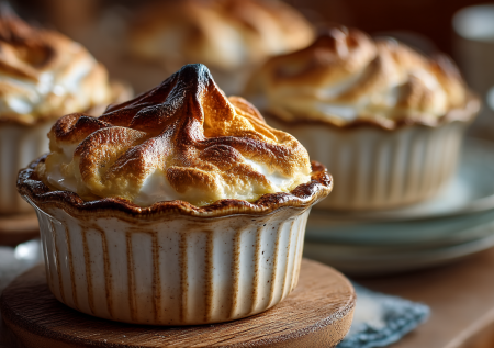 Забудьте про сложные торты. Творог, крем и безе в формочках творят чудеса. Воздушная хрустящая шапка, влажная серединка — мечта за полчаса