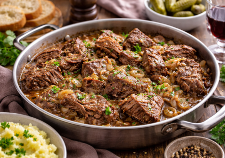 Мясо «по-мужски» на 14 и 23 февраля: мягкое, прям распадается на волокна — подаем с гарниром или кладем в бургер и бутерброд