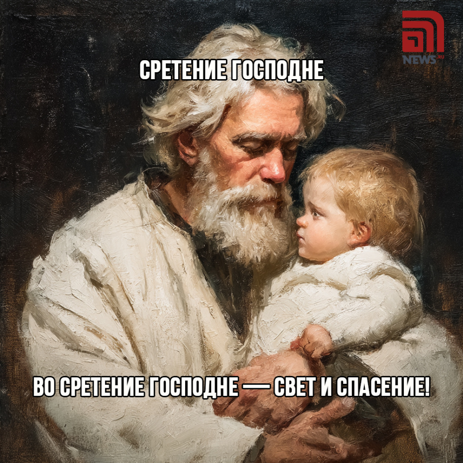 Поздравительная картинка на Сретение Господне