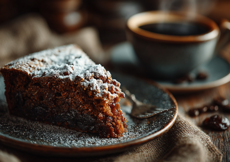 Кофейный пирог с черносливом — десерт для гурманов в пост. Глубокий вкус, нежная текстура, аромат имбиря и корицы. Готовится в один микс!