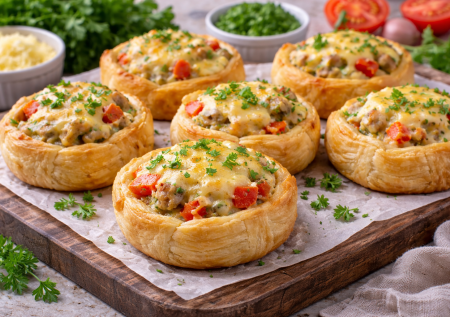 Готовлю каждые выходные — и не надоедает: «Корзинки с мясной начинкой» — просто и вкусно