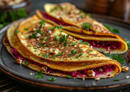 Свекла с чесноком в блинах: начинка, которая взорвет вкусовые рецепторы