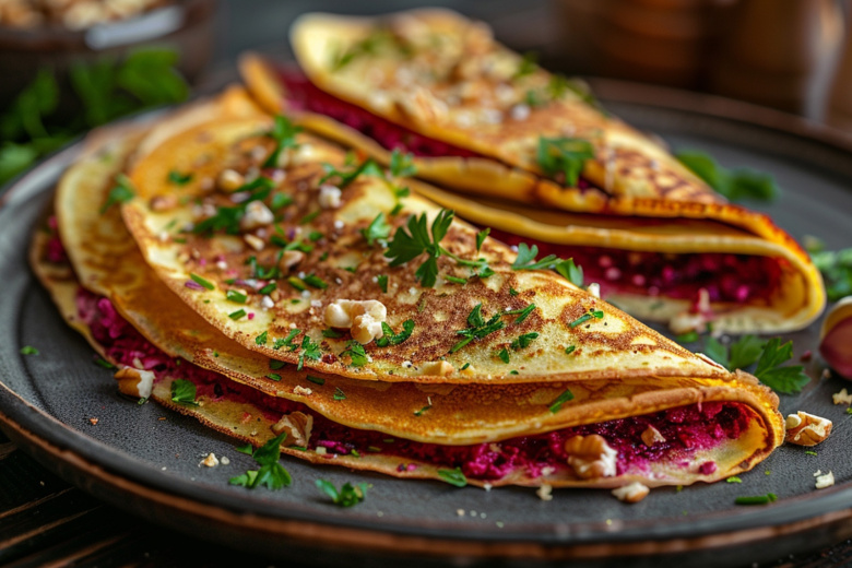 Топовая начинка для блинов: вкусом рулит свекла с чесноком и мягким сыром