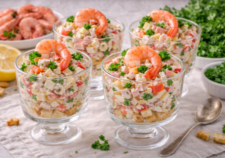 Порционный салат «Миллион» — нежный, воздушный и по-настоящему праздничный