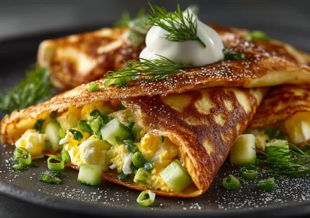 Простая начинка из трех продуктов превратит ваши блины в ресторанное блюдо