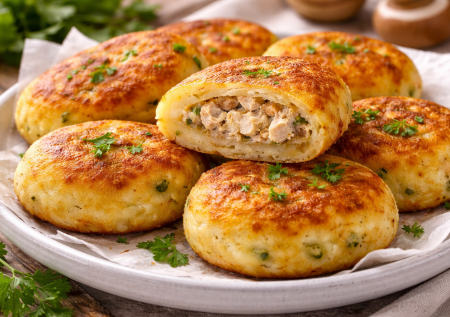 Картофельные зразы с курицей «Домашний хит»: нежнейшие и с румяной корочкой