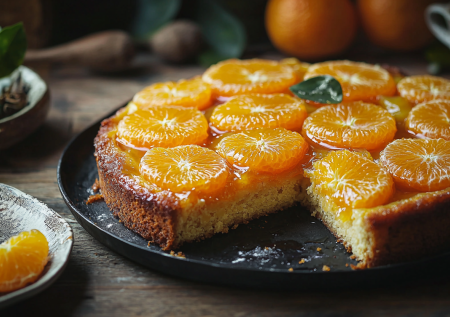 Идеальный десерт, когда нет духовки: пирог «вверх ногами» с мандаринами. Нужны сковорода и 25 минут. Объедение!