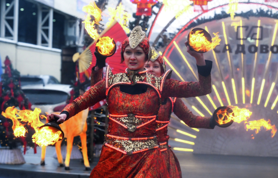 Празднование китайского Нового года в Москве