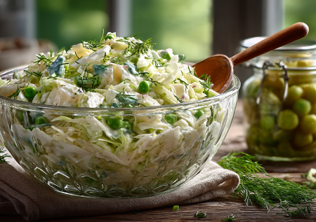 Всегда держу дома баночку горошка для этого салата с пекинской капустой: дешево и вкусно