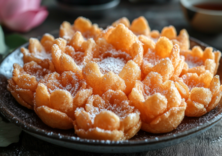 Забудьте про жирные пончики! Теперь пеку «Цветы лотоса» — они легче, нежнее и улетают со стола мгновенно