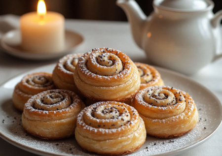 Разминаю творог с мукой и яйцом — через полчаса на столе гора нежных розочек с маком