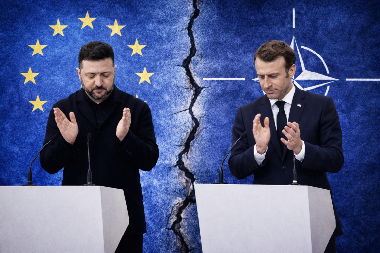 Владимир Зеленский и Эммануэль Макрон