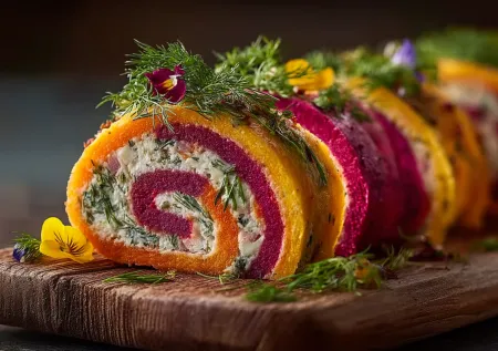 Кулинарный шок: селедка под шубой сворачивается в блинный ролл