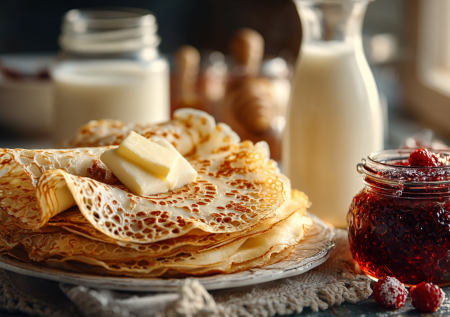 Блины без яиц «4 стакана»: так просто, что можно печь не только на Масленицу, а каждый день