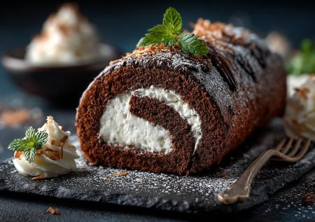 Шоколадно-кокосовый рулет «Браунти» — объединение двух сладостей. Готовлю за 40 минут, а вкус — просто волшебный