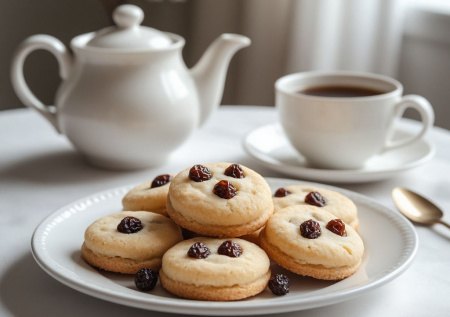 Самый простой и удачный рецепт творожного печенья с изюмом! Рассыпчатое, нежное, с хрустящей сахарной корочкой