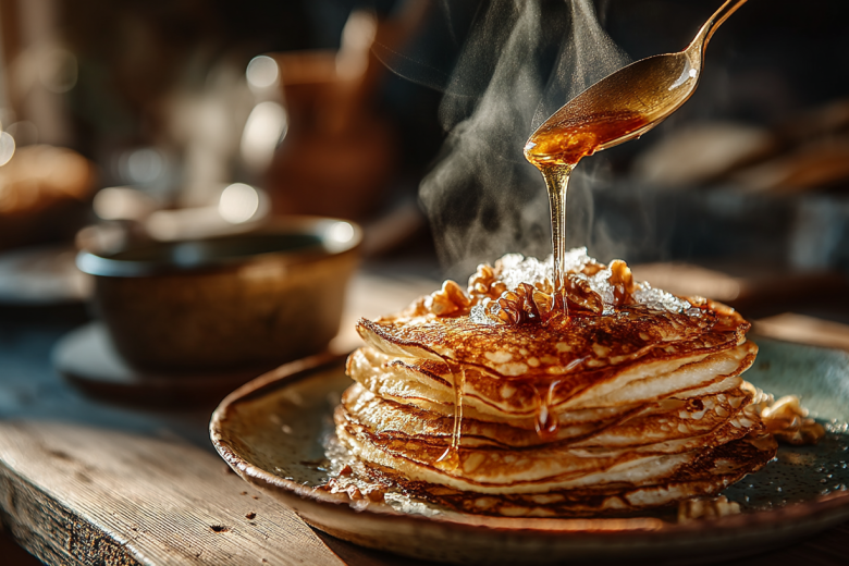 С чем подавать блины: мёд с морской солью и грецким орехом