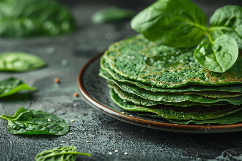 Цветные блины — подаем зелёную выпечку и удивляем гостей