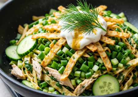 Надоели обычные блины? Готовим салат с ними за 15 минут!