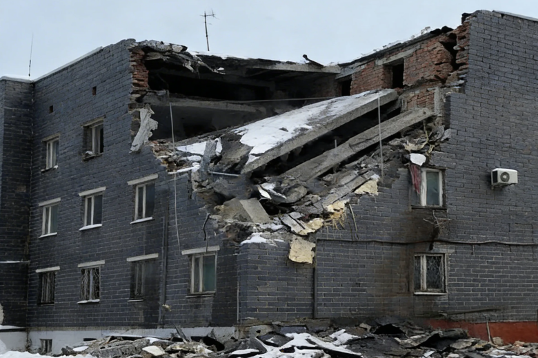 Здание военной комендатуры в Ленобласти в представлении ИИ