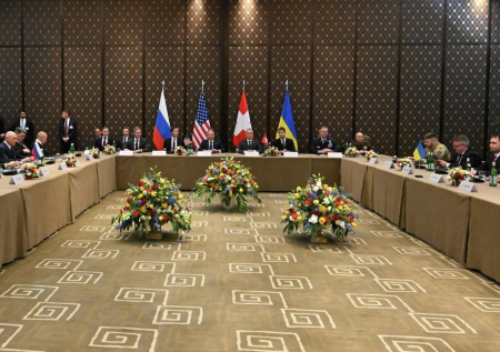 Переговоры делегаций России, США и Украины в Женеве: самые яркие кадры