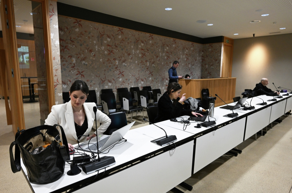 Пресс-центр отеля «Интерконтиненталь» в Женеве, где 17-18 февраля пройдет новый раунд переговоров представителей России, США и Украины