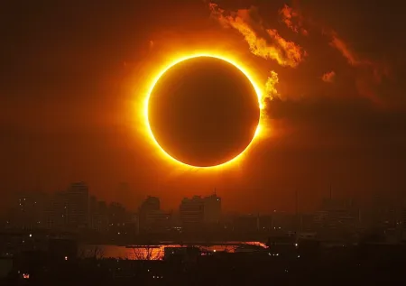 Ученые назвали время солнечного затмения 17 февраля