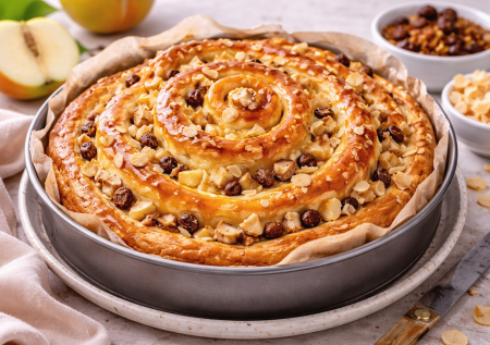 Пирог «Яблочная улитка» — ароматная выпечка, от которой невозможно оторваться. Правильное тесто на молоке и масле