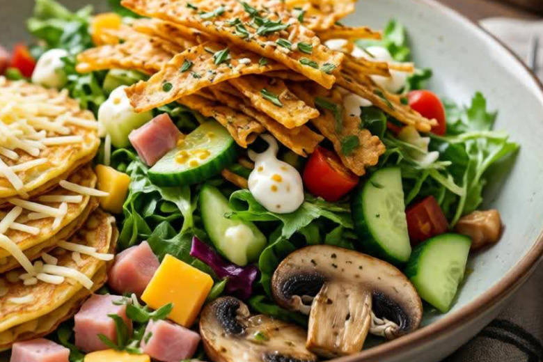 Салат с блинами