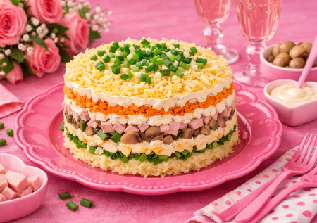 Отошла от старых салатов, попробовала «Шампань»: ну просто бомбическое сочетание простых продуктов