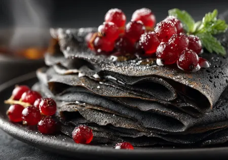 Мистические цветные блины: рецепт с активированным углем