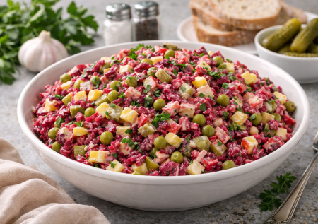 Банку горошка мешаю со свёклой: полезный и вкусный салат. Хит из самых обычных продуктов