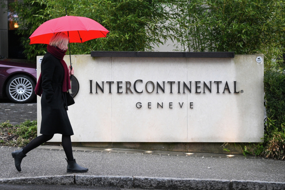 Отель «Интерконтиненталь» в Женеве, где прошли переговоры представителей России, США и Украины