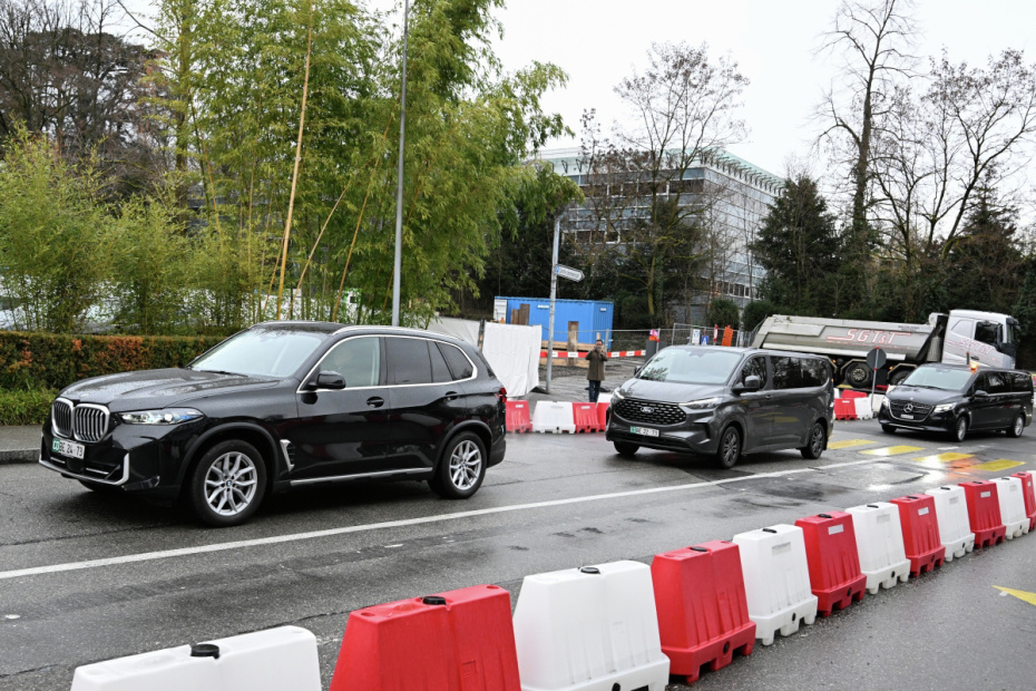 Приезд российской делегации к отелю «Интерконтиненталь» в Женеве, где прошли переговоры представителей России, США и Украины
